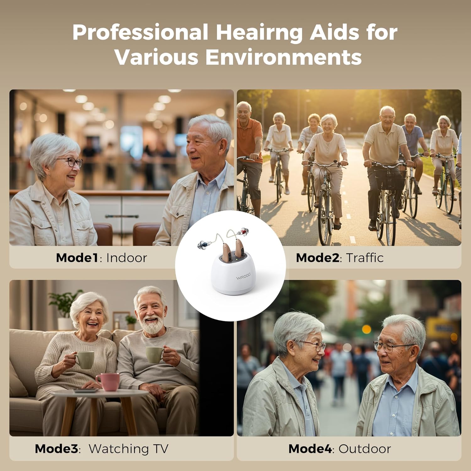 MiniRIC Rechargeable Hearing Aids(Beige)