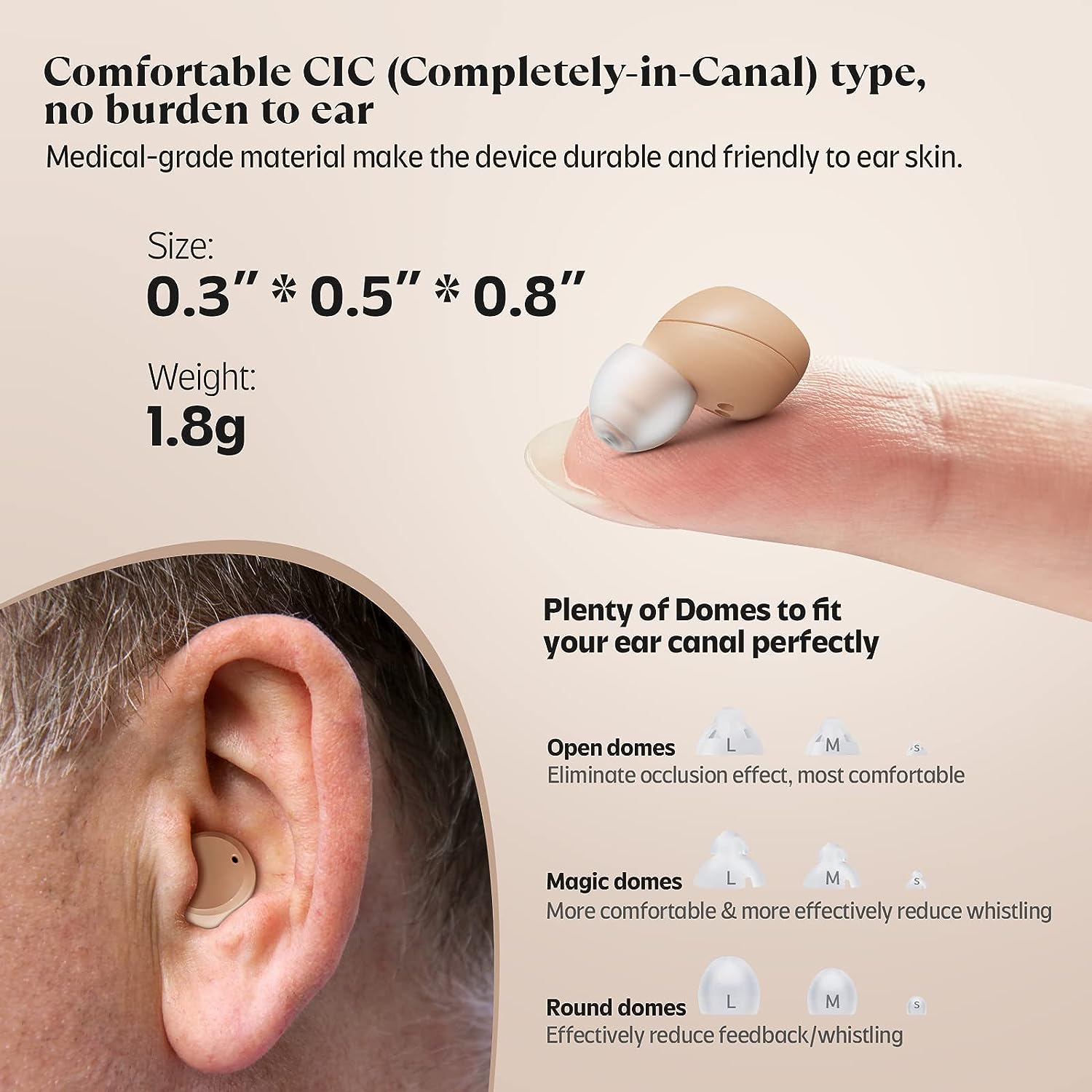iBstone K23 Rechargeable ITC Hearing aids