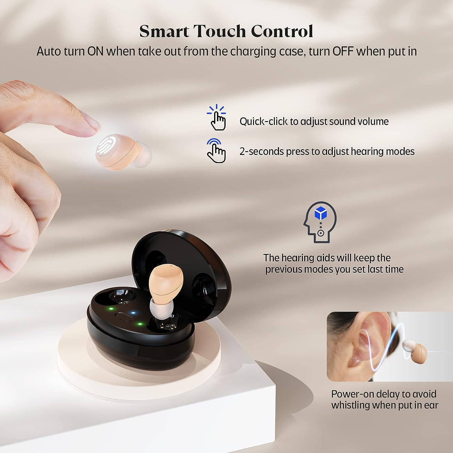 iBstone K23 Rechargeable ITC Hearing aids