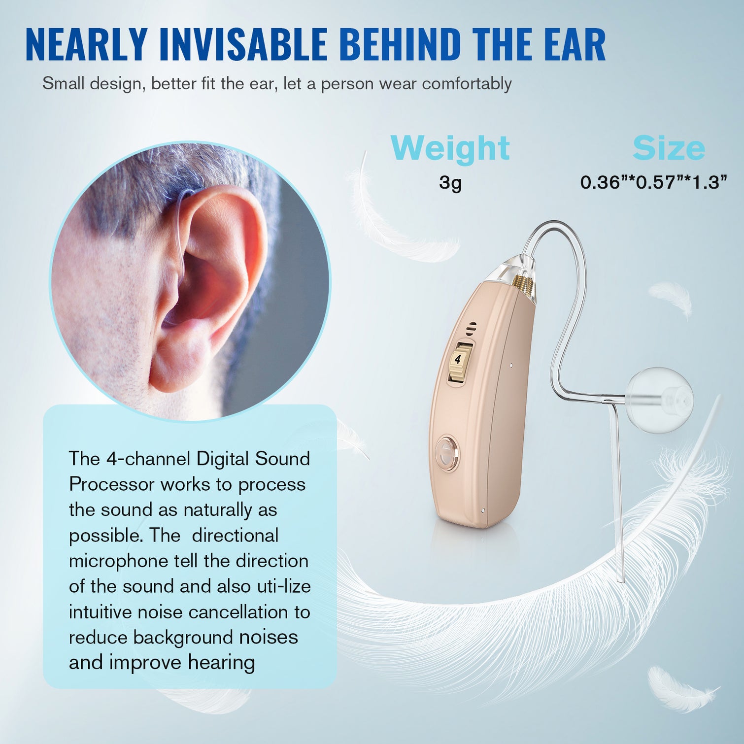 iBstone Vive20 Rechargeable BTE Hearing Aids