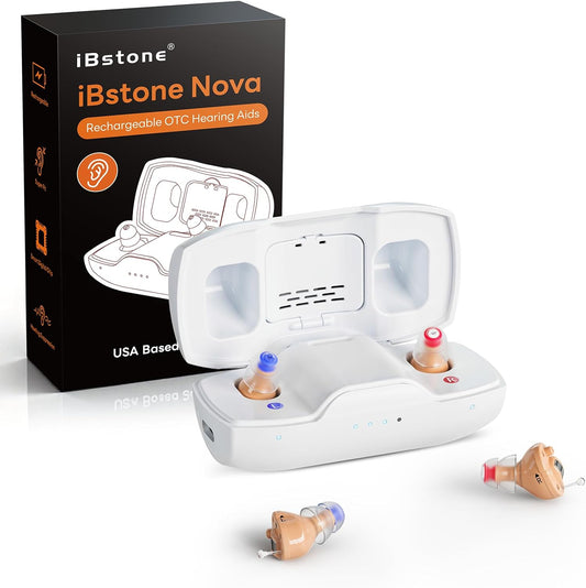 iBstone Nova White Beige Hearing Aids