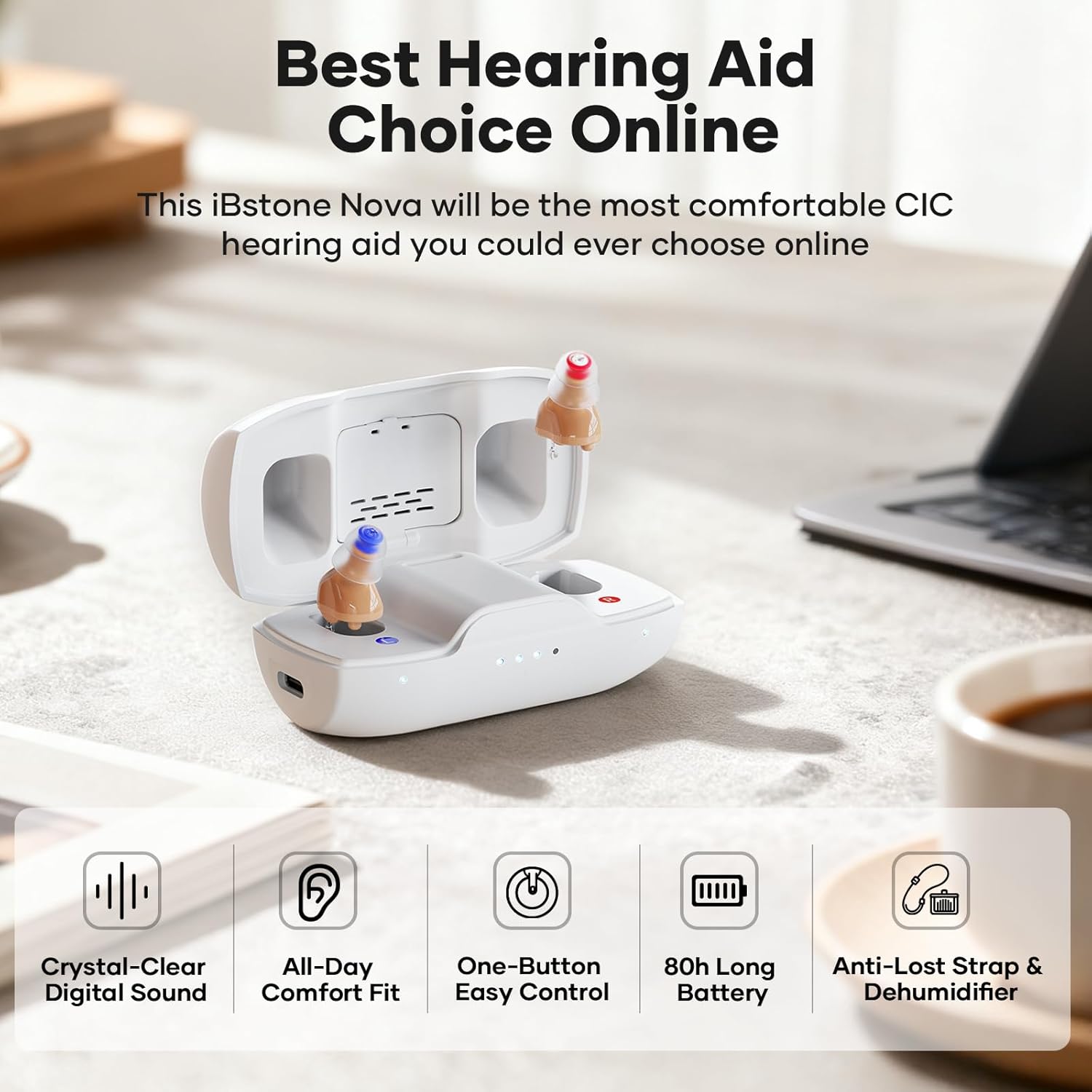ibstone nova CIC rechargeable hearing aids