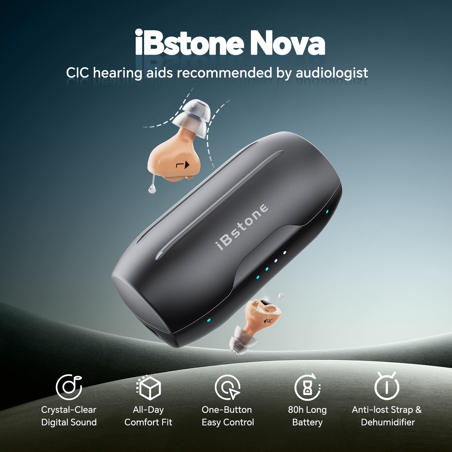 ibstone nova-c CIC rechargeable hearing aids