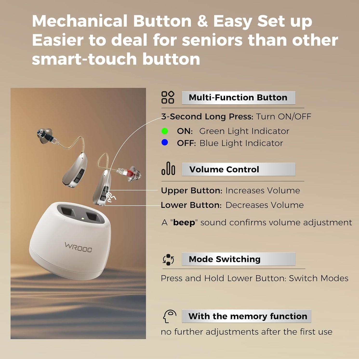 MiniRIC  Rechargeable Hearing Aids(Silver)