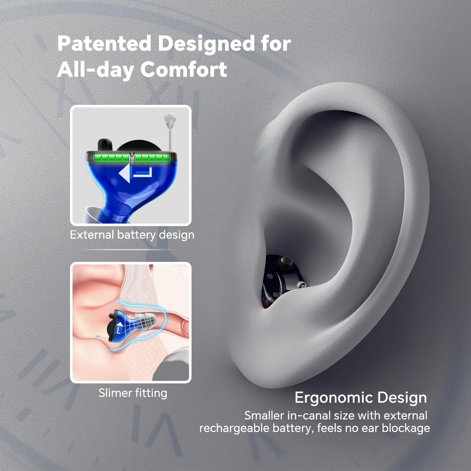 ibstone nova-b CIC rechargeable hearing aids