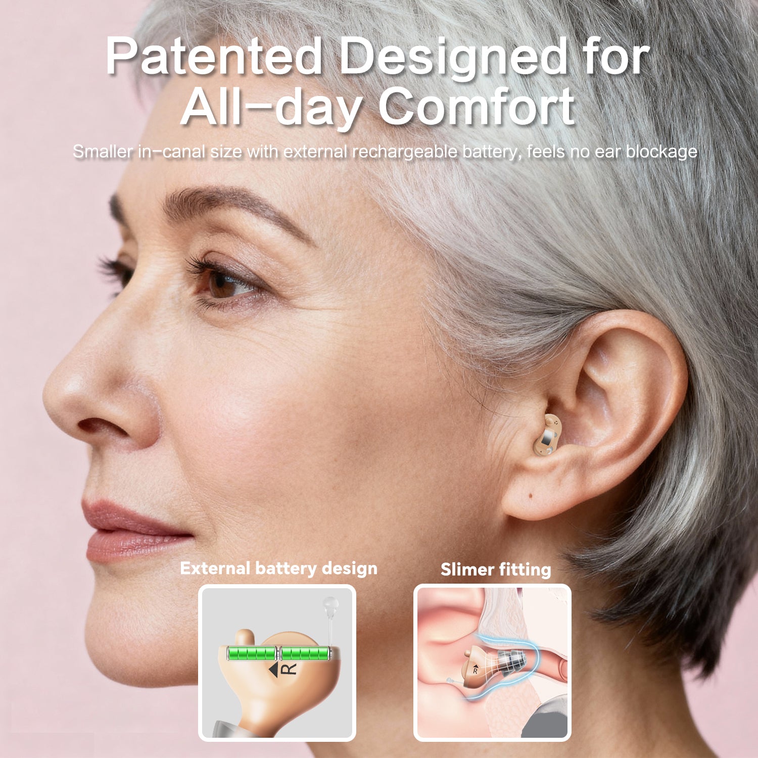 ibstone nova-c CIC rechargeable hearing aids