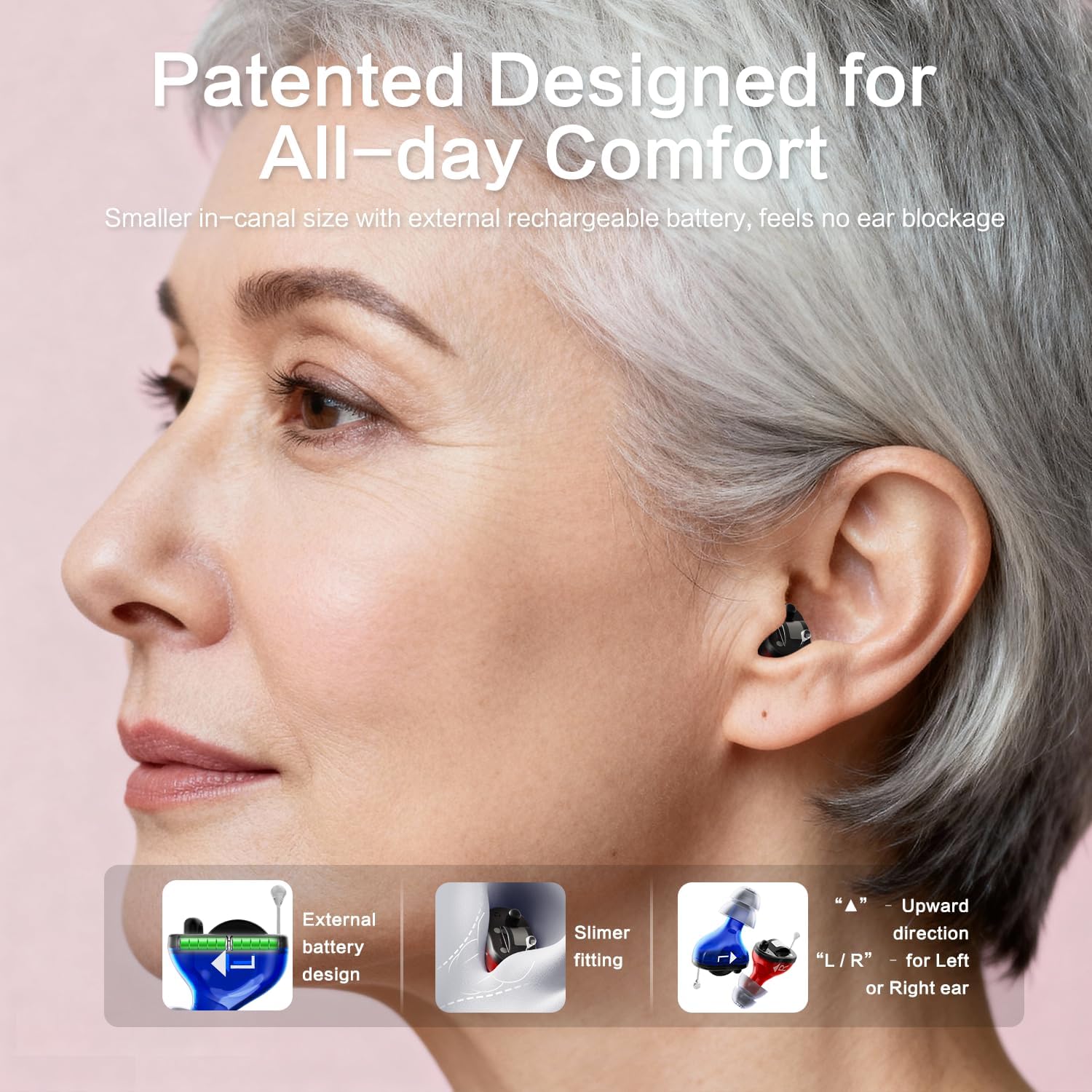 ibstone nova-b CIC rechargeable hearing aids