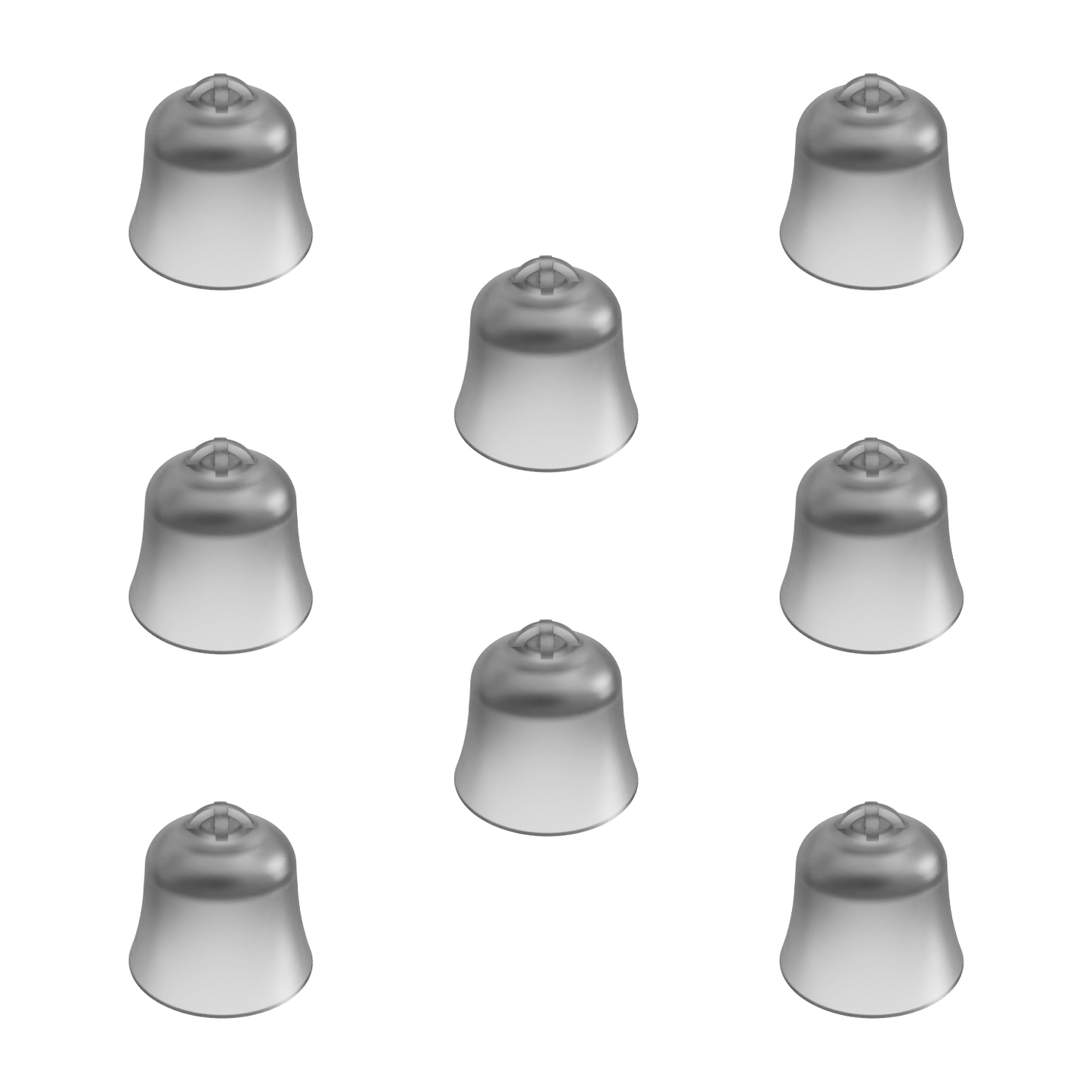 Bell Shape Ear Domes for Nova/Edge/Xpure  (Large/Medium/Small, 8 pieces)