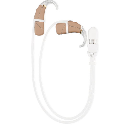 Hearing Aid Clip and Anti-Lost Lanyard Keeper, White