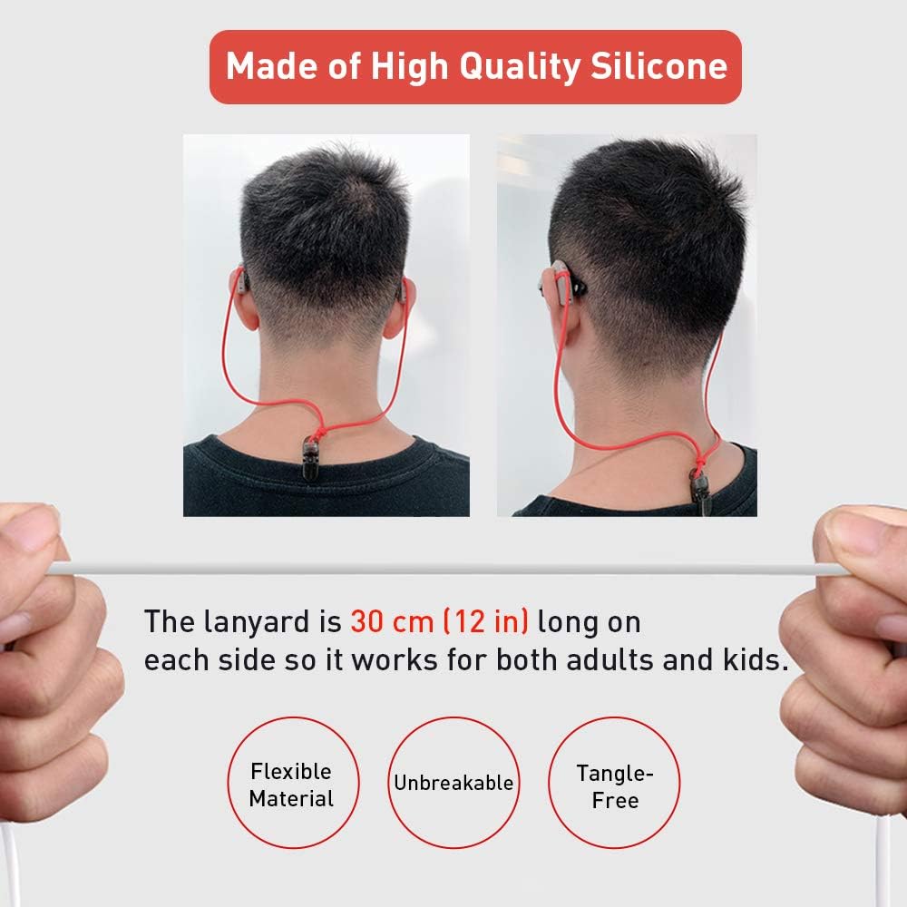 Hearing Aid Clip and Anti-Lost Lanyard Keeper, Black